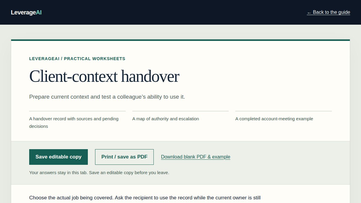 Preview of the Client-context handover worksheet